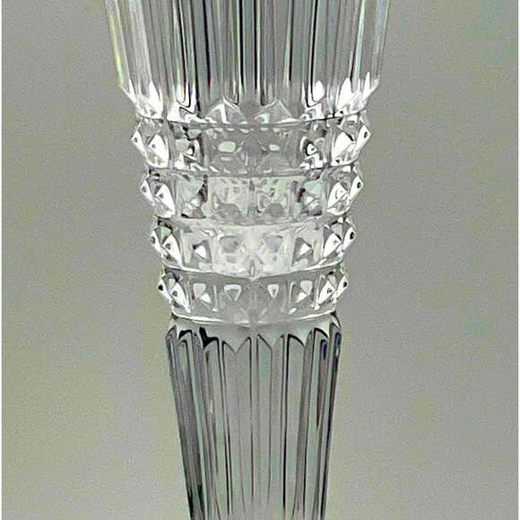 Waterford Lismore Diamond Monogram Letter "H”- Crystal Champagne Toasting Flutes - Picture 8 of 16